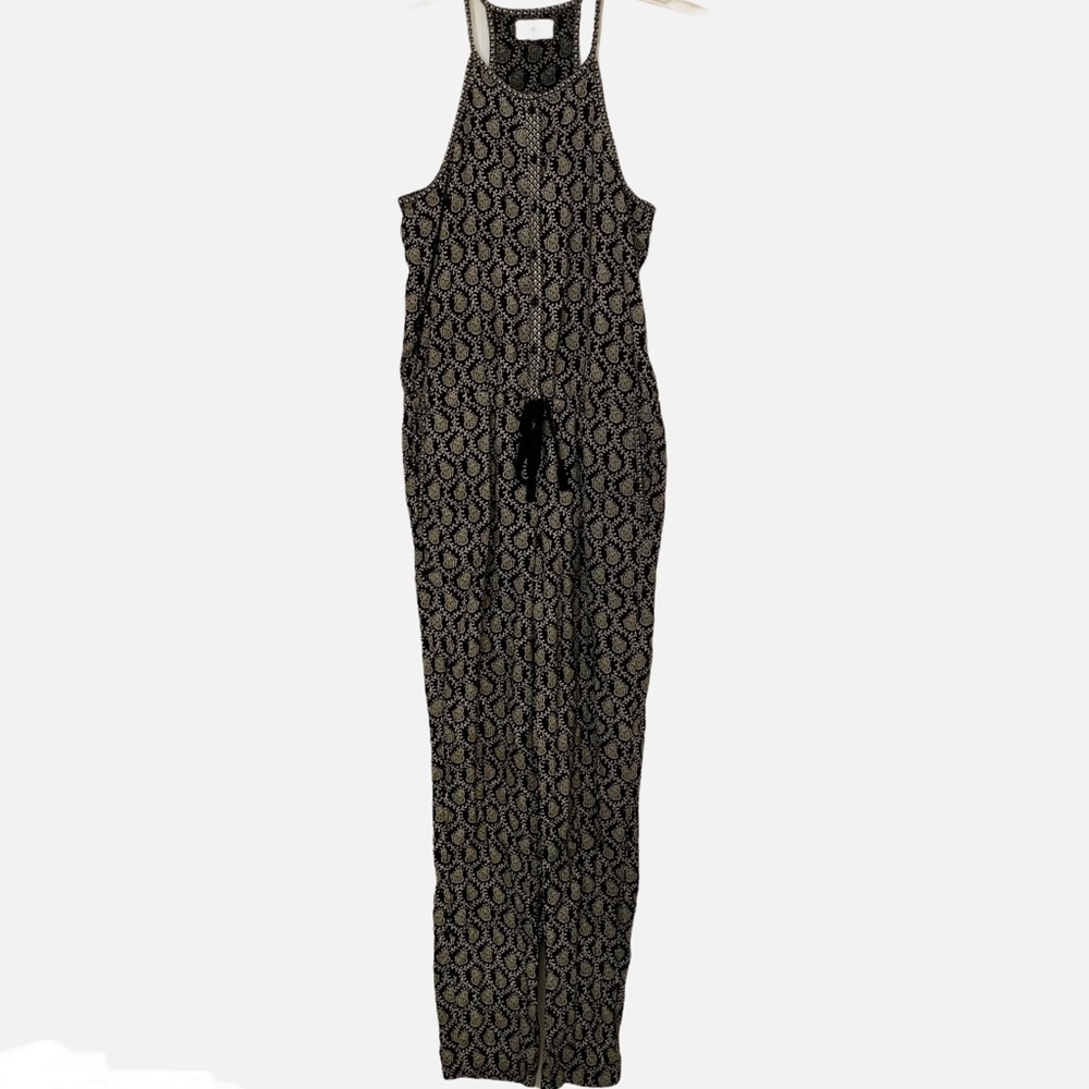 Lou & Grey women’s jumpsuit Black and Tan size XS